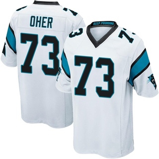 Game Michael Oher Men's Carolina Panthers Jersey - White