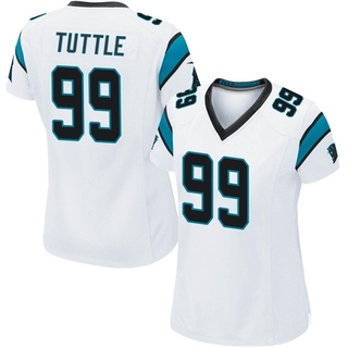 Game Shy Tuttle Women's Carolina Panthers Jersey - White