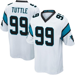 Game Shy Tuttle Youth Carolina Panthers Jersey - White