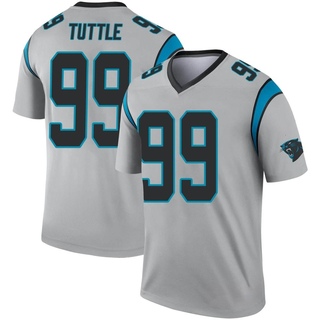 Legend Shy Tuttle Youth Carolina Panthers Inverted Silver Jersey