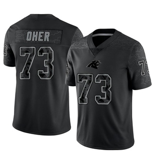 Limited Michael Oher Men's Carolina Panthers Reflective Jersey - Black