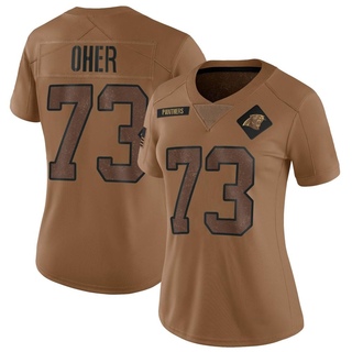 Limited Michael Oher Women's Carolina Panthers 2023 Salute To Service Jersey - Brown