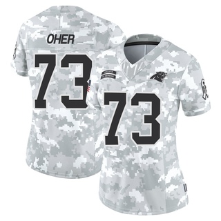 Limited Michael Oher Women's Carolina Panthers 2024 Salute to Service Jersey - Arctic Camo