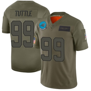 Limited Shy Tuttle Men's Carolina Panthers 2019 Salute to Service Jersey - Camo