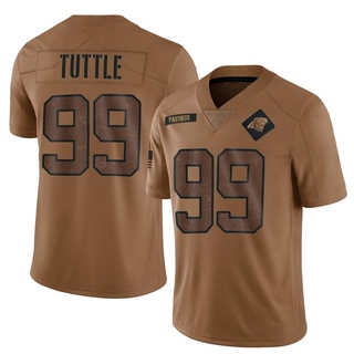 Limited Shy Tuttle Men's Carolina Panthers 2023 Salute To Service Jersey - Brown