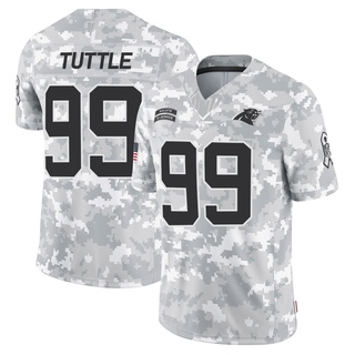 Limited Shy Tuttle Men's Carolina Panthers 2024 Salute to Service Jersey - Arctic Camo