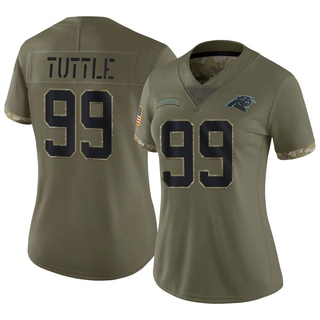 Limited Shy Tuttle Women's Carolina Panthers 2022 Salute To Service Jersey - Olive