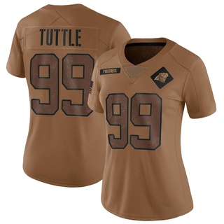 Limited Shy Tuttle Women's Carolina Panthers 2023 Salute To Service Jersey - Brown